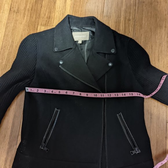Banana Republc Factory Wool Blend Moto Bike Jacket/Coat - Picture 11 of 14